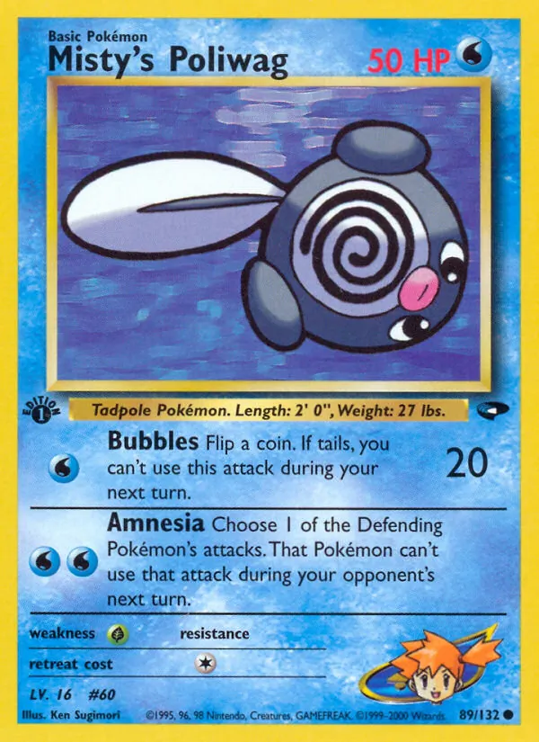 Misty's Poliwag #89 – Gym Challenge card