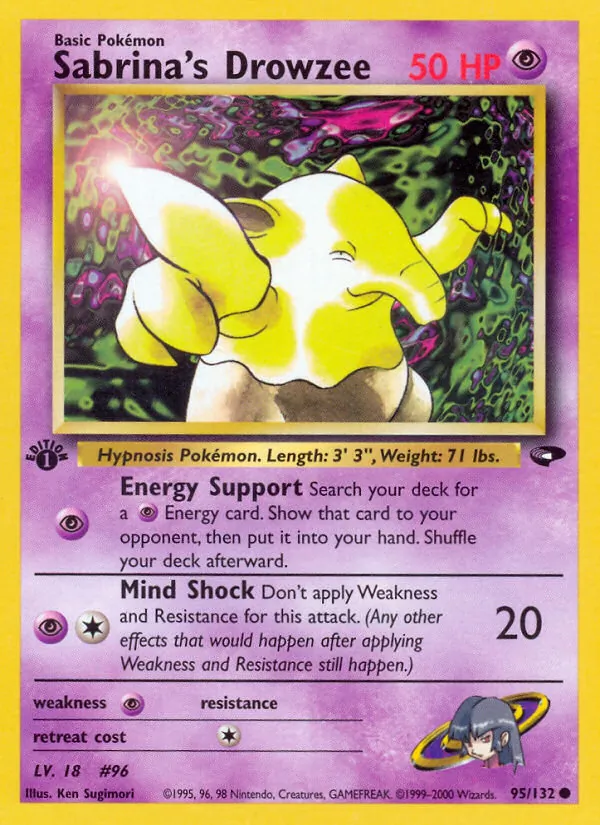 Sabrina's Drowzee #95 – Gym Challenge card