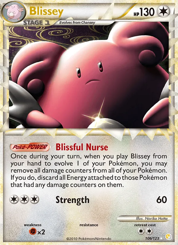 Blissey #106 – HeartGold SoulSilver card