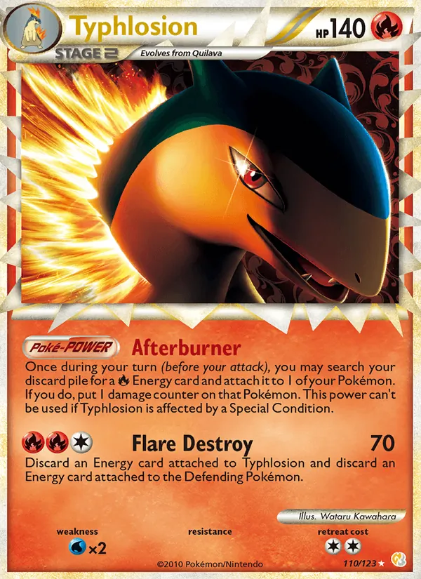 Typhlosion #110 – HeartGold SoulSilver card