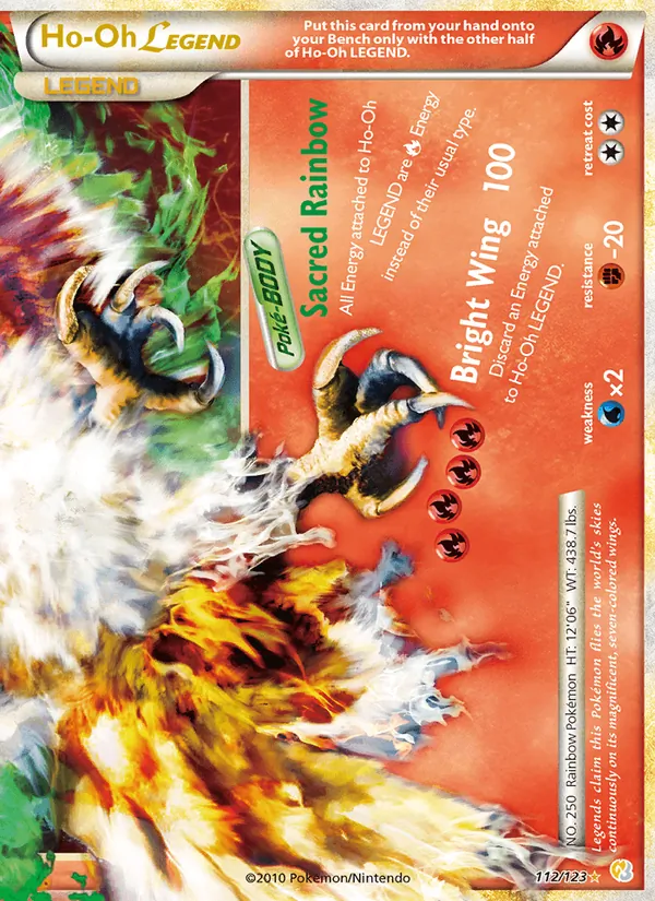 Ho-Oh LEGEND #112 – HeartGold SoulSilver card