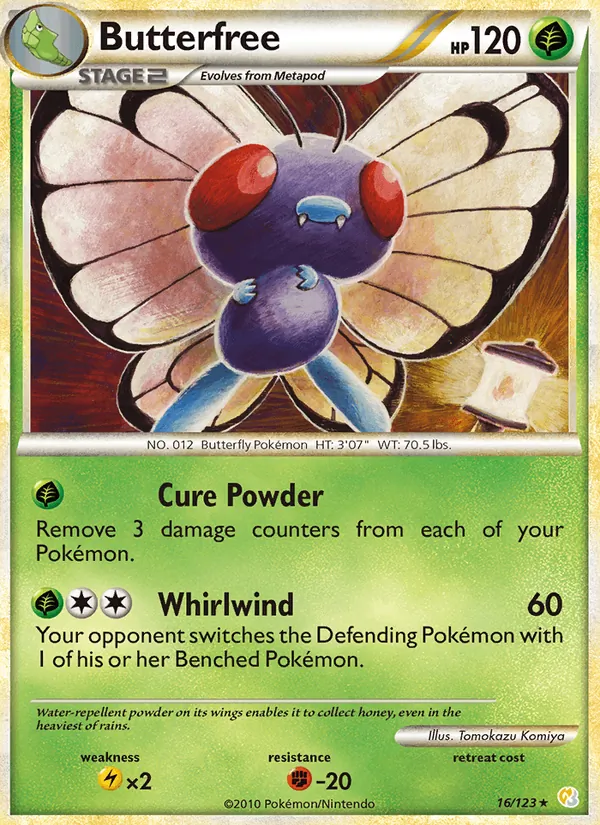 Butterfree #16 – HeartGold SoulSilver card