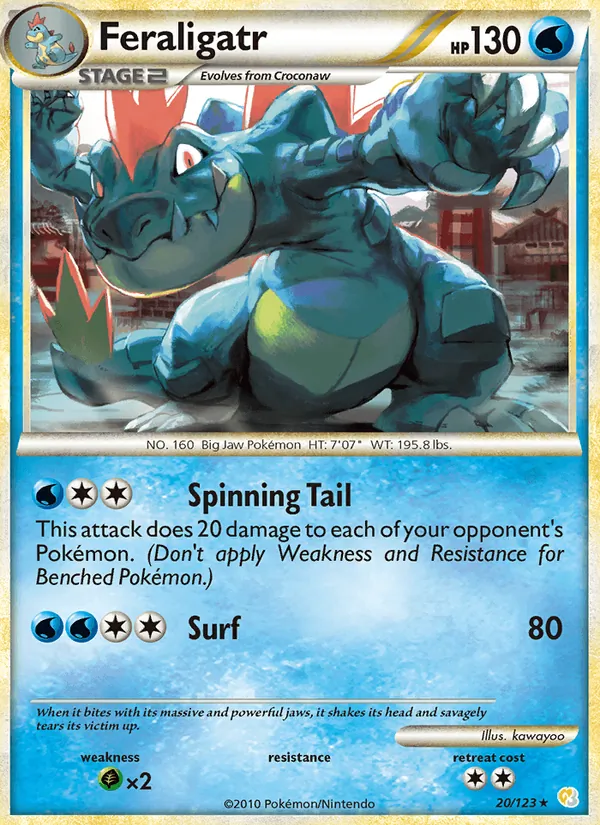 Feraligatr #20 – HeartGold SoulSilver card