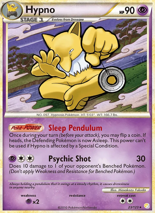 Hypno #23 – HeartGold SoulSilver card