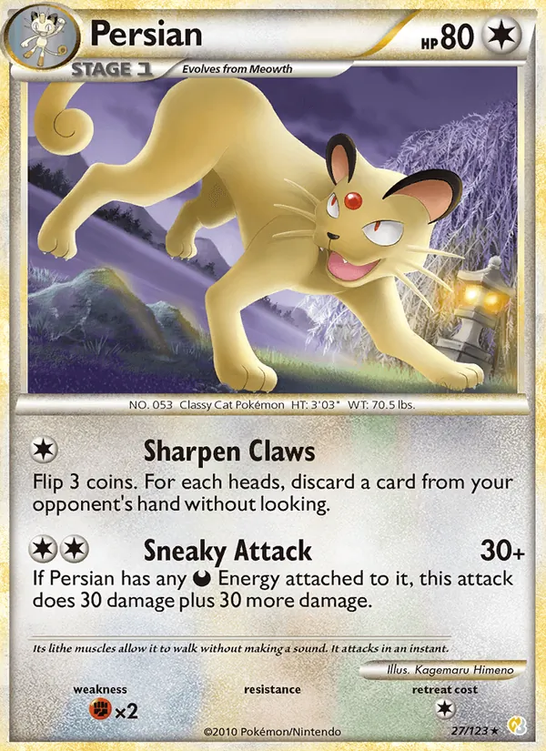 Persian #27 – HeartGold SoulSilver card