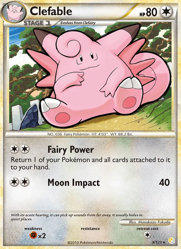 Clefable #3 – HeartGold SoulSilver card