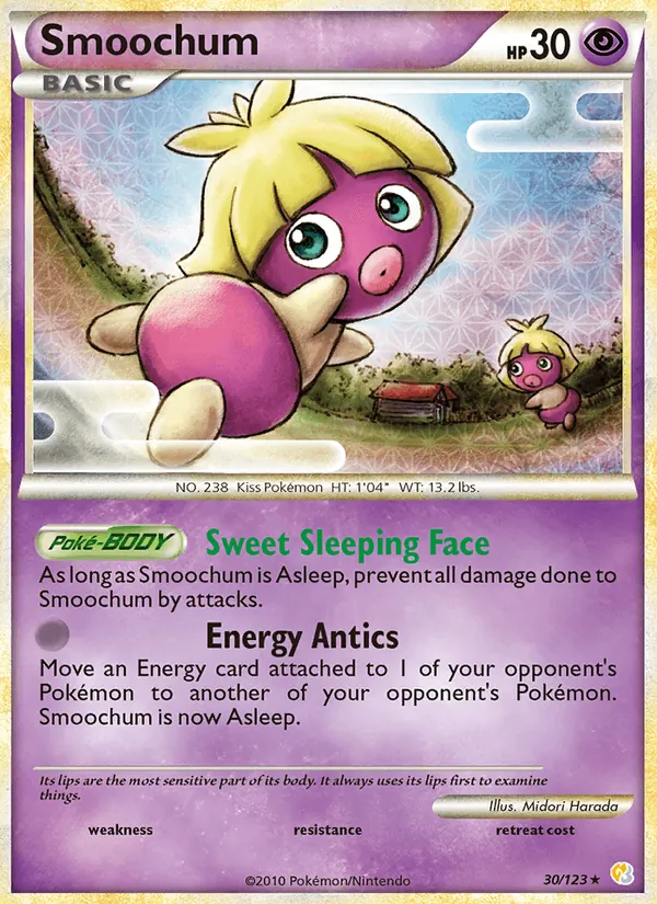 Smoochum #30 – HeartGold SoulSilver card