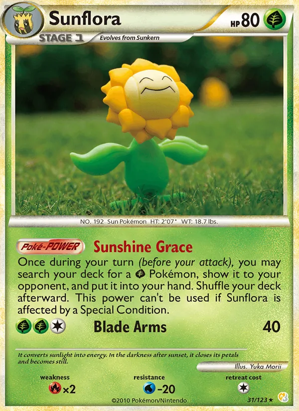 Sunflora #31 – HeartGold SoulSilver card