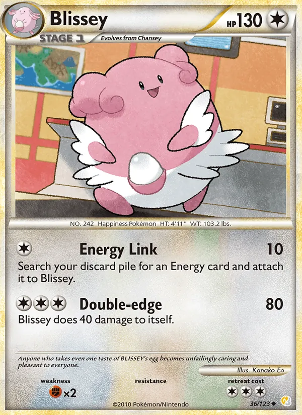 Blissey #36 – HeartGold SoulSilver card