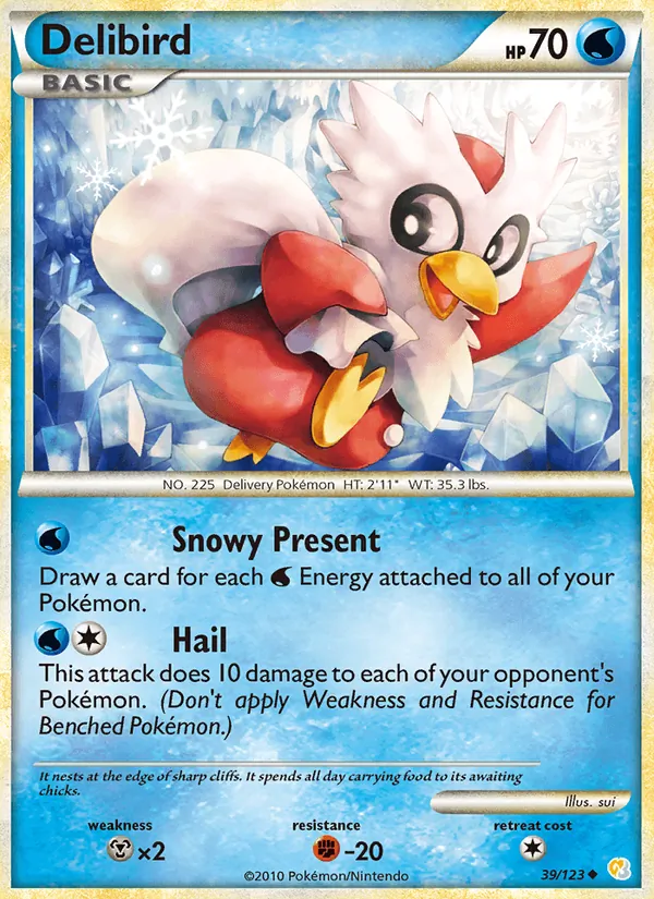 Delibird #39 – HeartGold SoulSilver card
