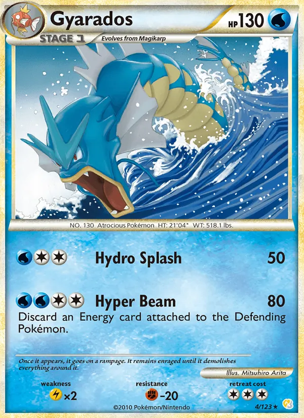 Gyarados #4 – HeartGold SoulSilver card