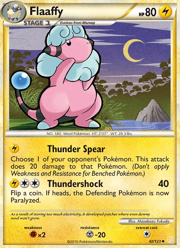 Flaaffy #42 – HeartGold SoulSilver card