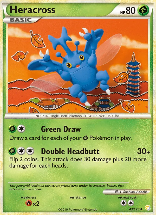 Heracross #43 – HeartGold SoulSilver card
