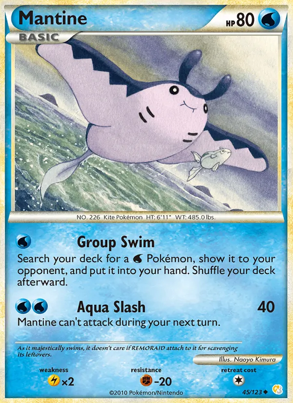 Mantine #45 – HeartGold SoulSilver card