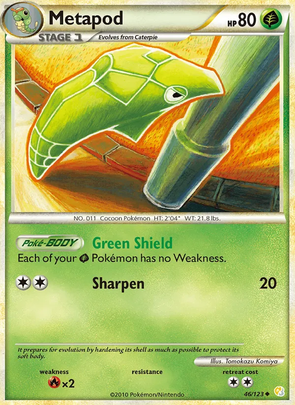 Metapod #46 – HeartGold SoulSilver card