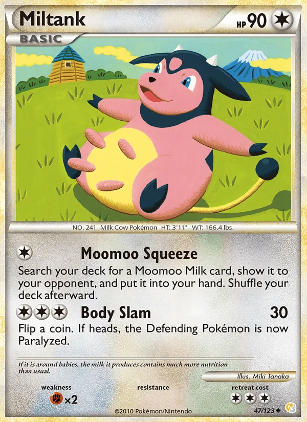 Miltank #47 – HeartGold SoulSilver card