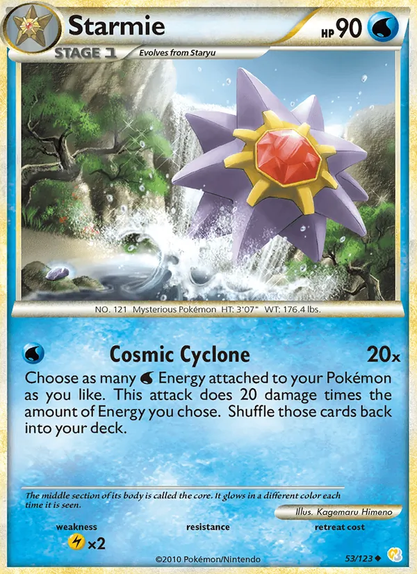 Starmie #53 – HeartGold SoulSilver card
