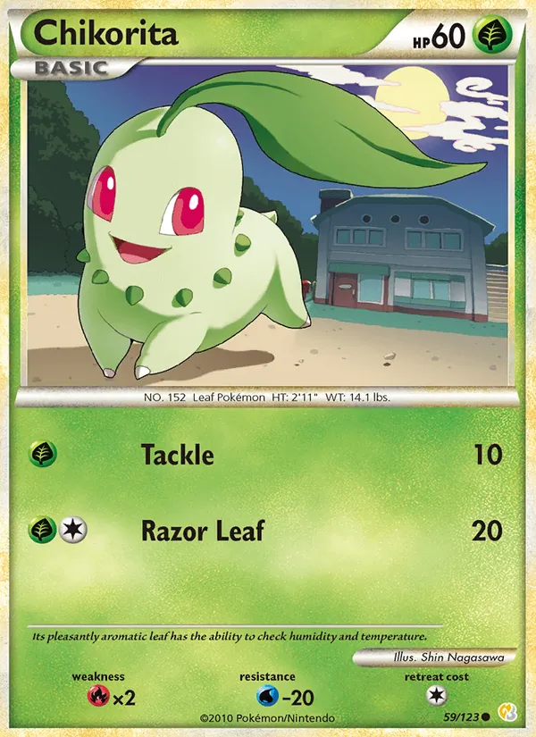Chikorita #59 – HeartGold SoulSilver card