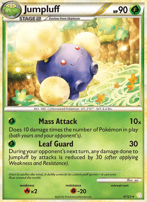 Jumpluff #6 – HeartGold SoulSilver card