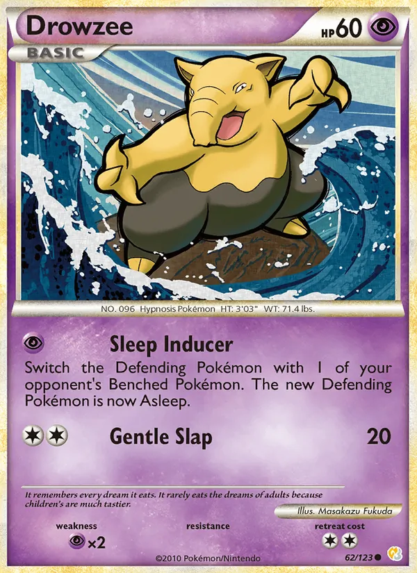 Drowzee #62 – HeartGold SoulSilver card