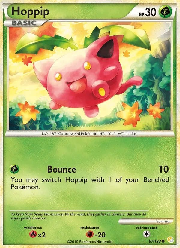 Hoppip #67 – HeartGold SoulSilver card