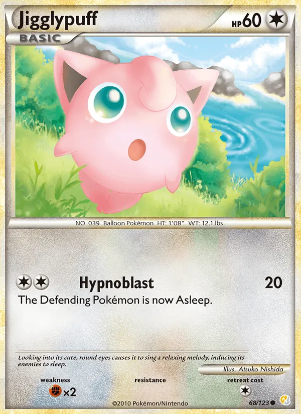 Jigglypuff #68 – HeartGold SoulSilver card