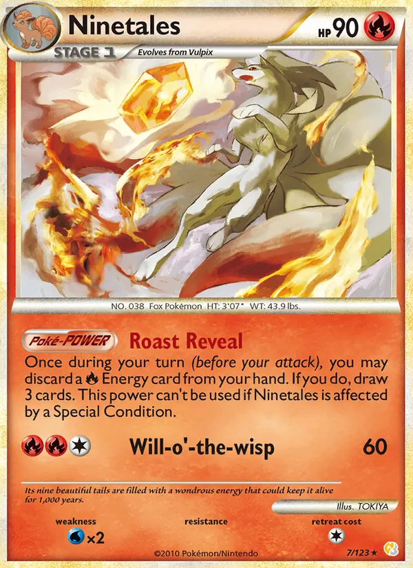 Ninetales #7 – HeartGold SoulSilver card