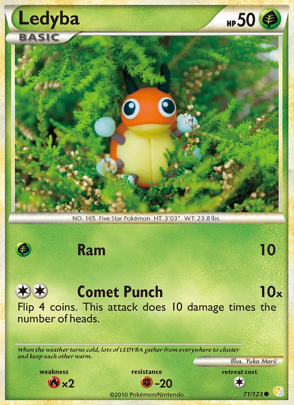 Ledyba #71 – HeartGold SoulSilver card