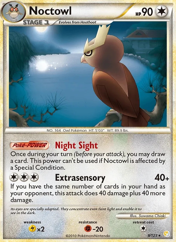 Noctowl #8 – HeartGold SoulSilver card
