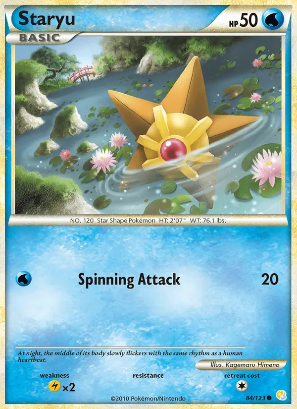 Staryu #84 – HeartGold SoulSilver card