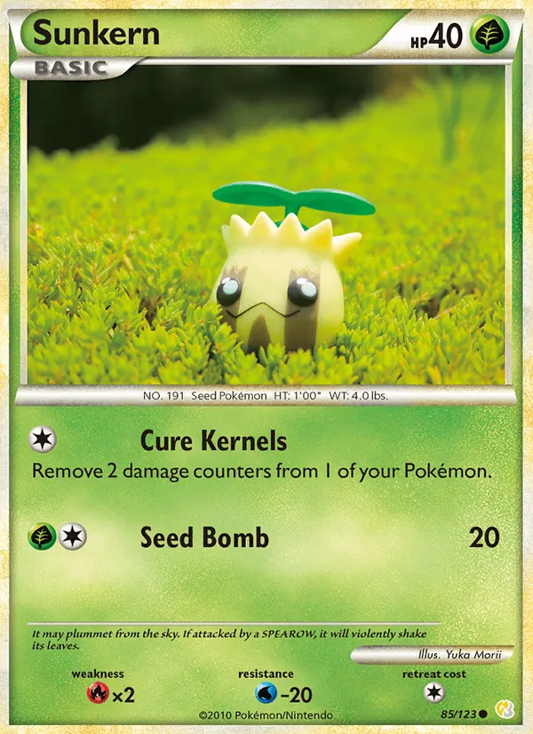 Sunkern #85 – HeartGold SoulSilver card