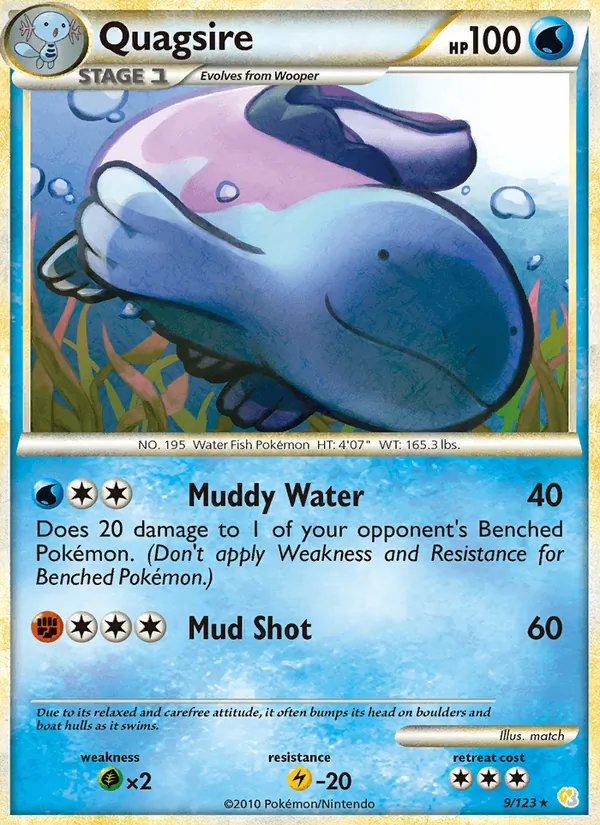 Quagsire #9 – HeartGold SoulSilver card