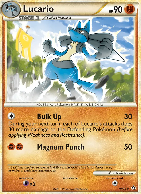 Lucario #19 – Unleashed card