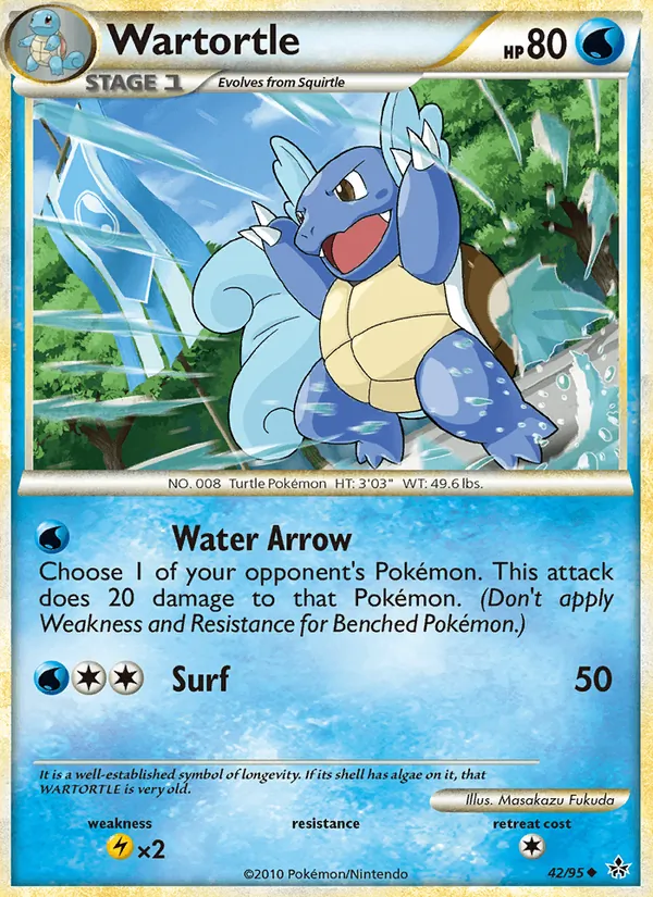 Wartortle #42 – Unleashed card
