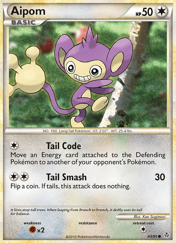 Aipom #43 – Unleashed card