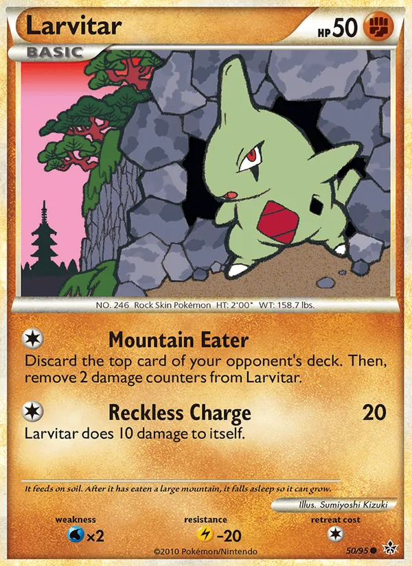 Larvitar #50 – Unleashed card