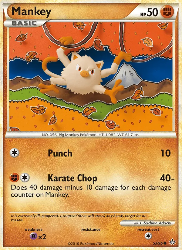 Mankey #53 – Unleashed card