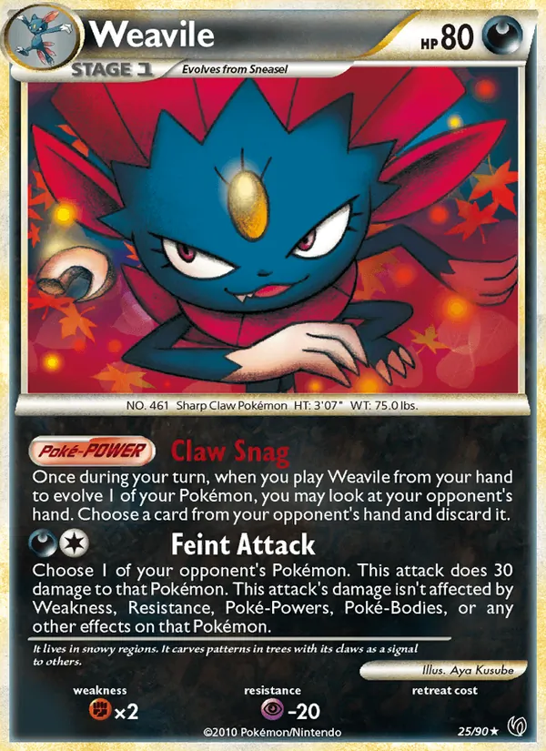 Weavile #25 – Undaunted card