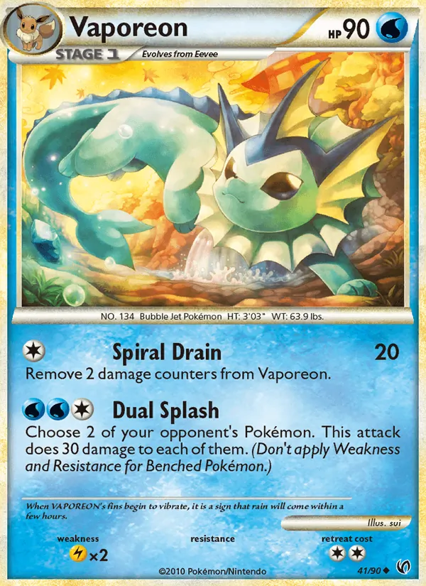 Vaporeon #41 – Undaunted card