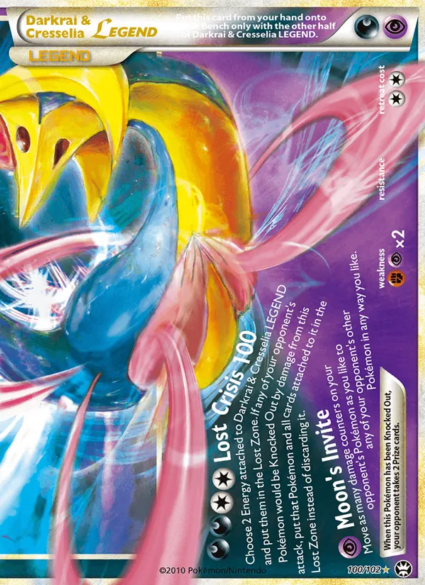 Darkrai & Cresselia LEGEND #100 – Triumphant card