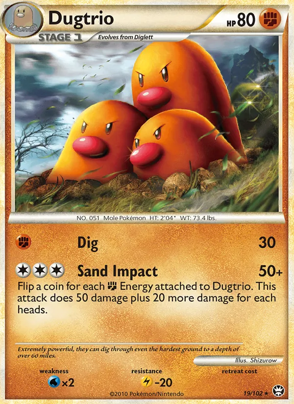 Dugtrio #19 – Triumphant card