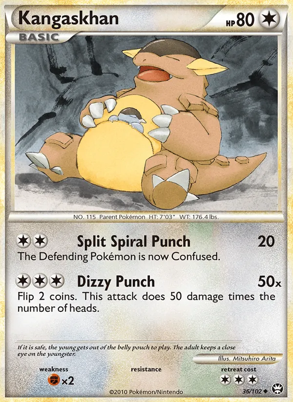 Kangaskhan #36 – Triumphant card