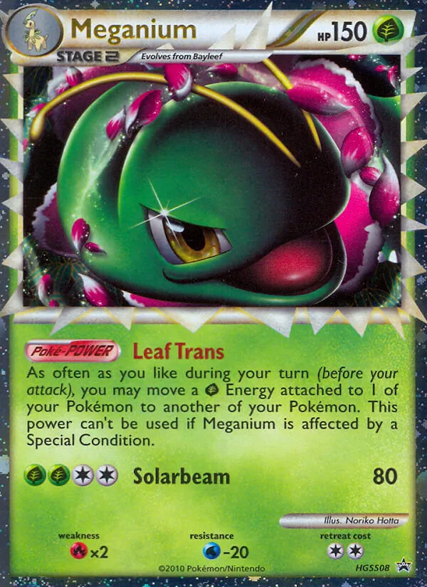 Meganium #HGSS08 – HGSS Black Star Promos card