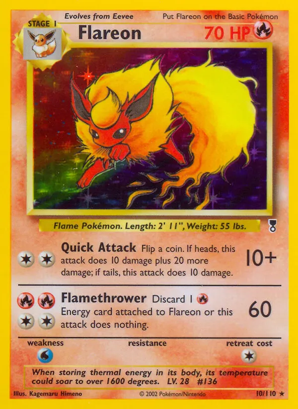 Flareon #10 – Legendary Collection card
