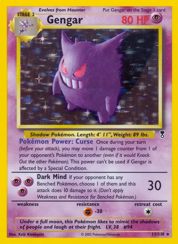 Gengar #11 – Legendary Collection card