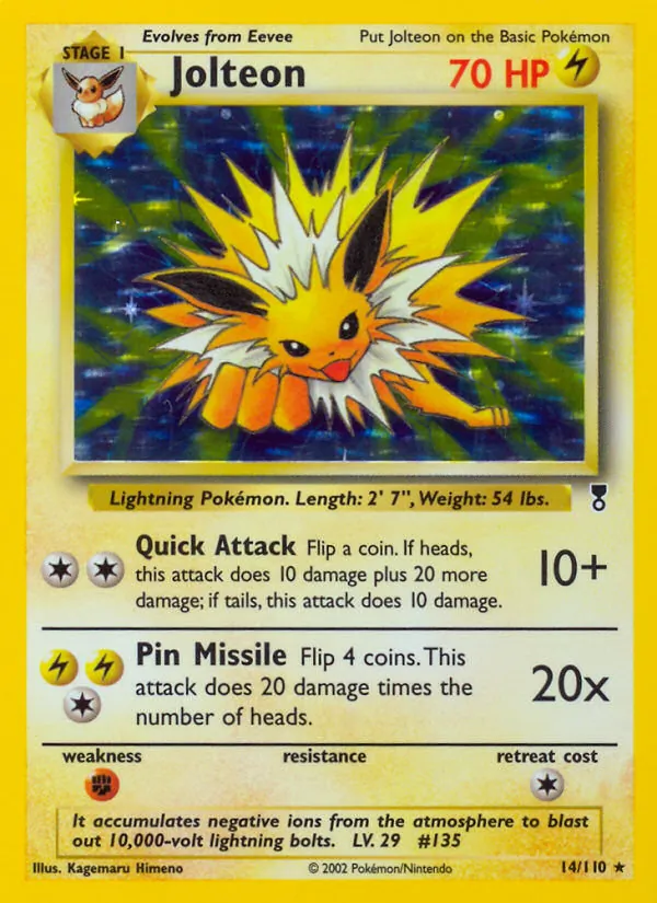Jolteon #14 – Legendary Collection card