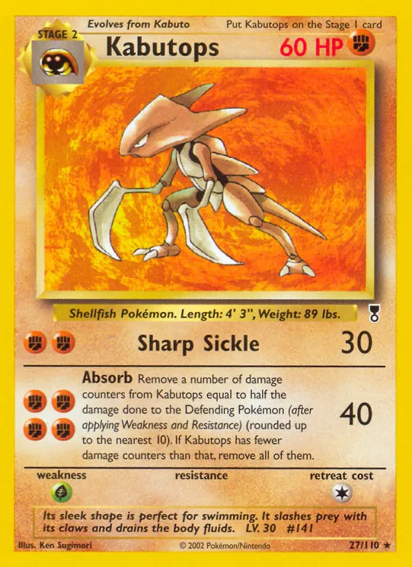 Kabutops #27 – Legendary Collection card