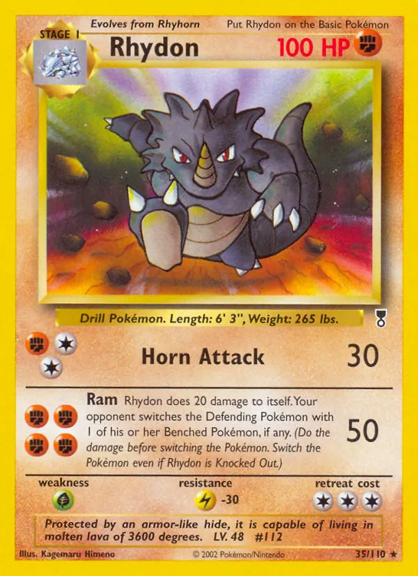 Rhydon #35 – Legendary Collection card