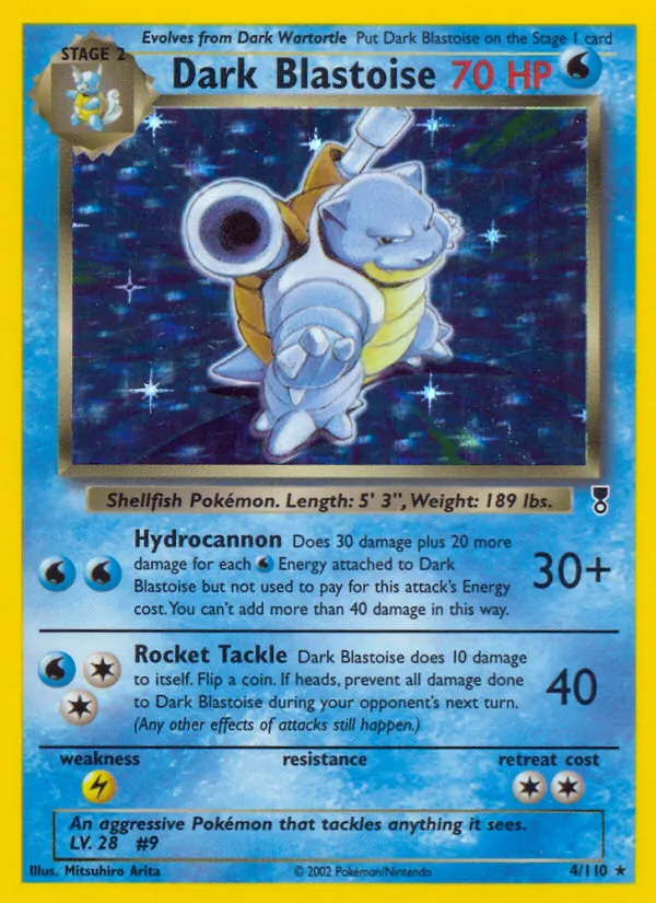 Dark Blastoise #4 – Legendary Collection card