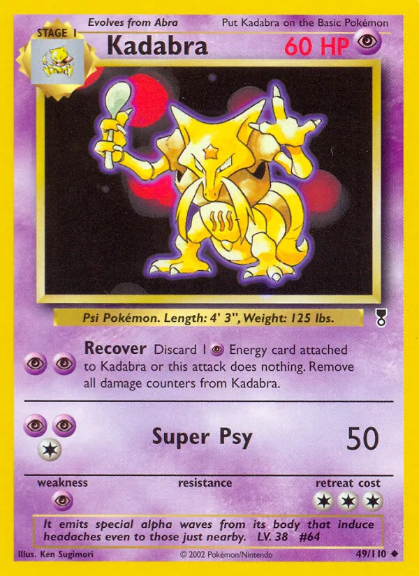 Kadabra #49 – Legendary Collection card